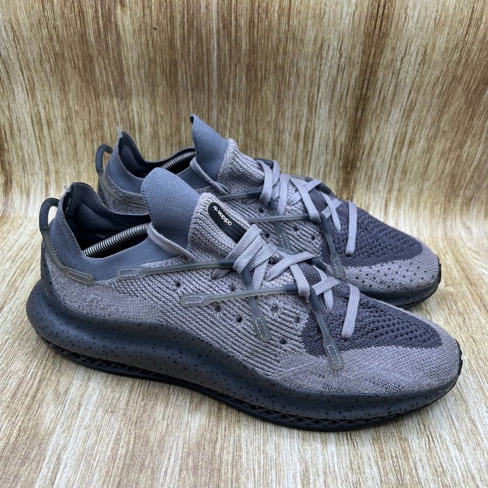Adidas 4D Fusio Men's Size 12 Grey Black Primeknit Running Shoes Sneakers H04507
